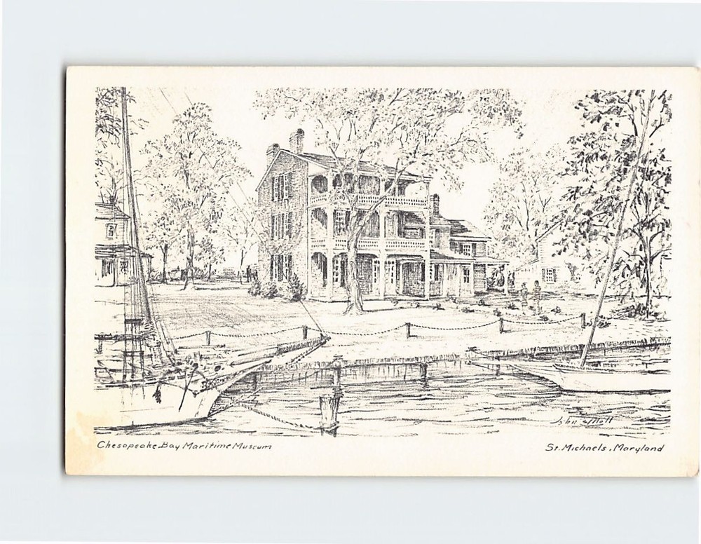Postcard Chesapeake Bay Maritime Museum Saint Michaels Maryland