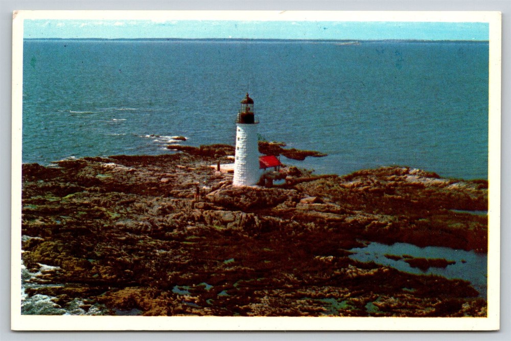 Maine Halfway Rock Lighthouse Gulf of ME Postcard, C4