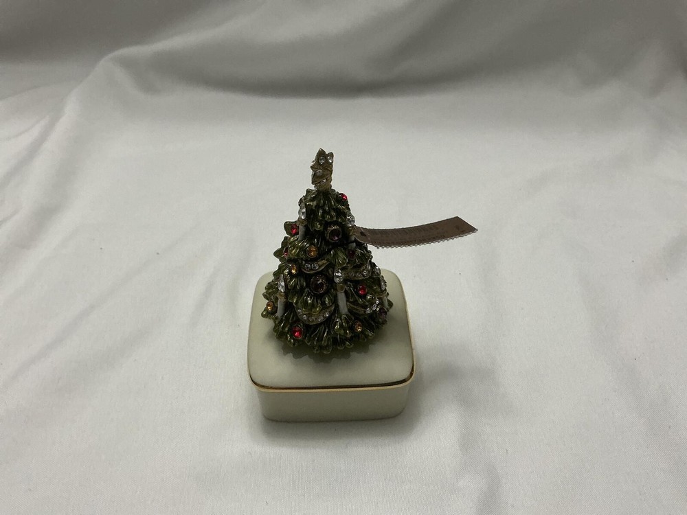 Jay Strongwater Christmas tree trinket box
