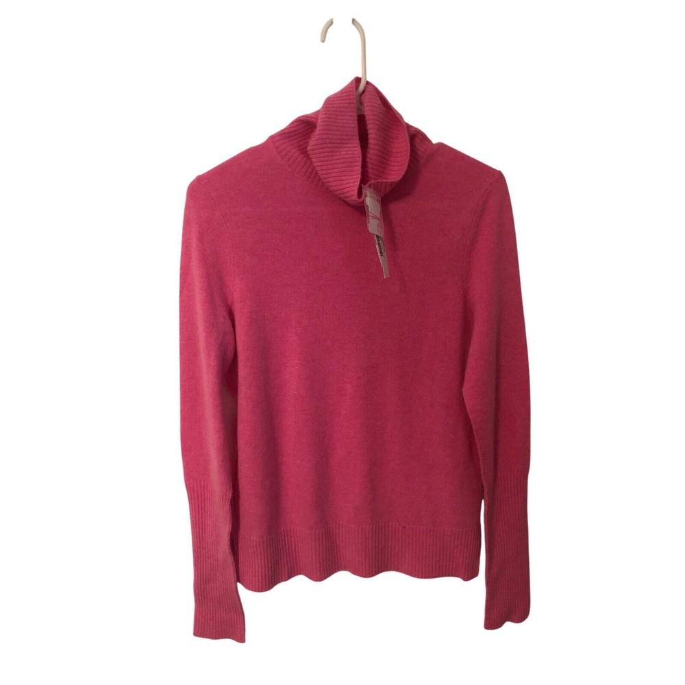 Aqua, cashmere, women’s sweater, turtleneck, pink size, medium new