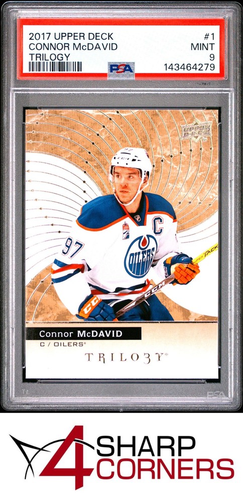2017 UPPER DECK TRILOGY #1 CONNOR McDAVID OILERS POP 2 PSA 9Price points for all collectors!