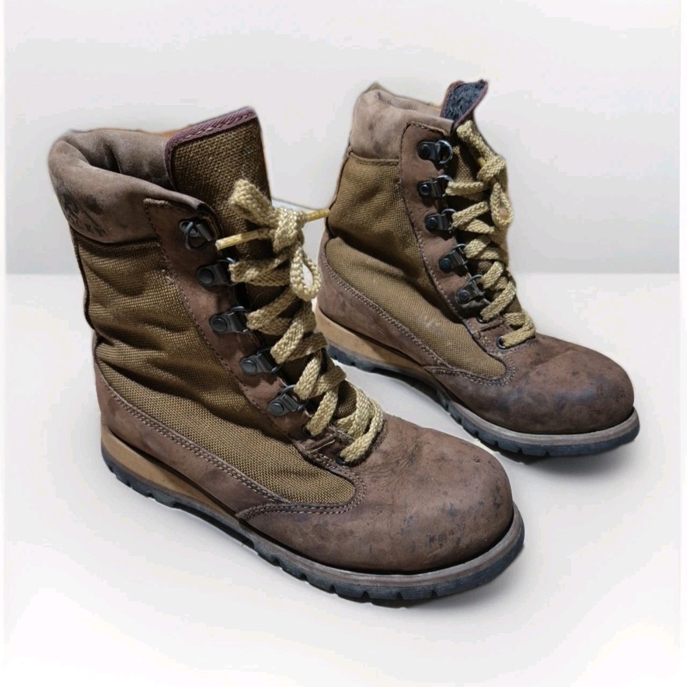 Rocky Work Boots Gore-Tex Vibram Suede Canvas Leather Trail  Men's Sz 8M VTG
