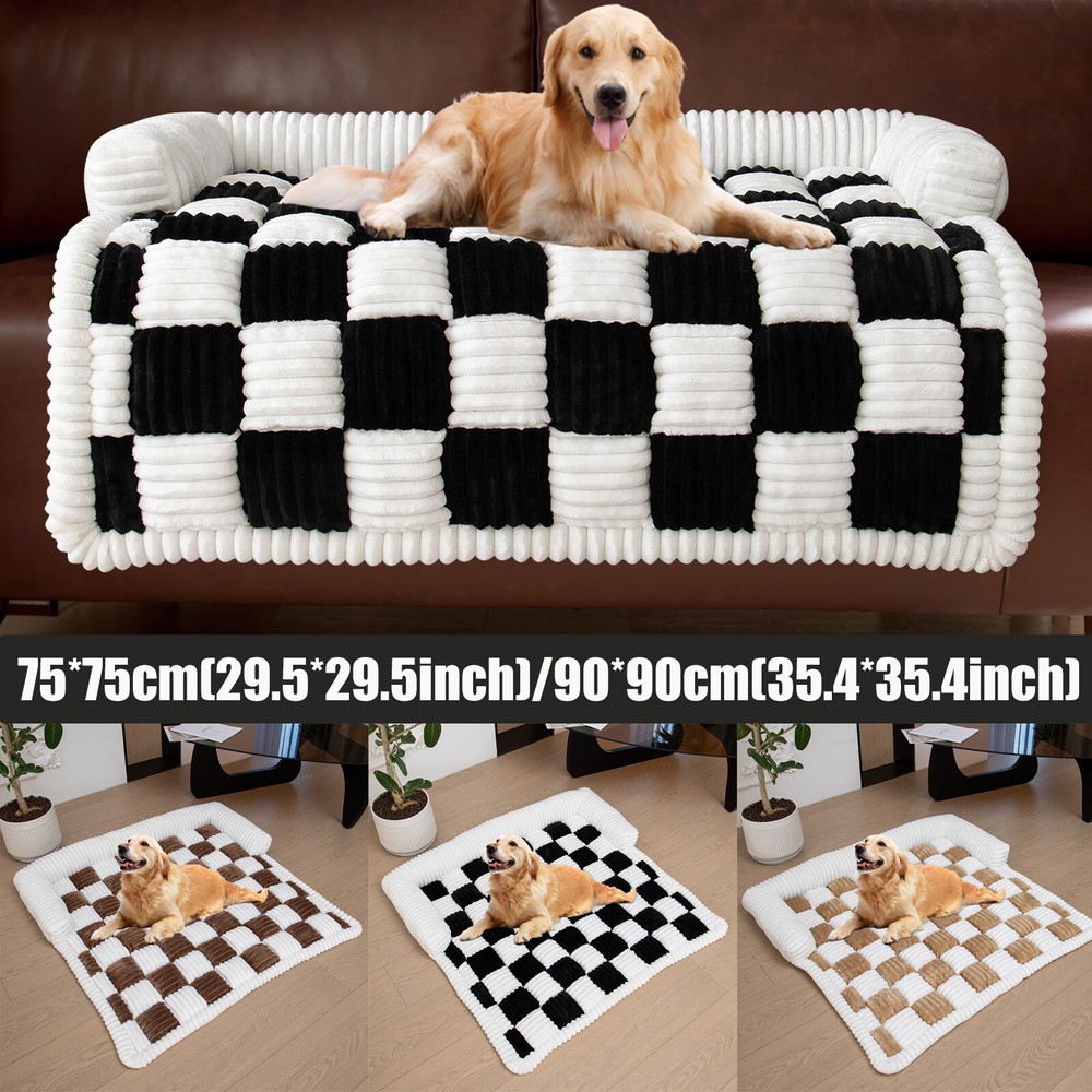 Cozy Anti-Slip Plush Pet Bed Sofa Protector Pad for Cats & Dogs