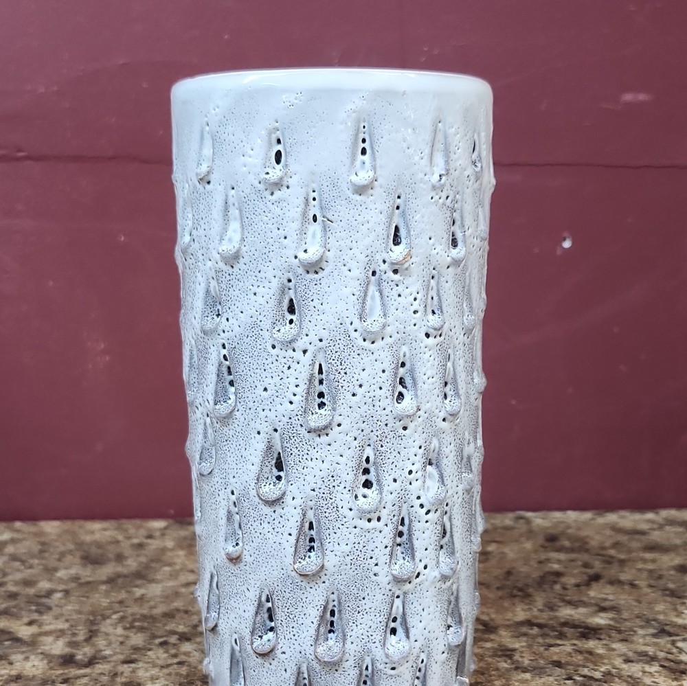 Midcentury Lava Glaze Studio Pottery Vase, Made in Italy, 7 in Tall