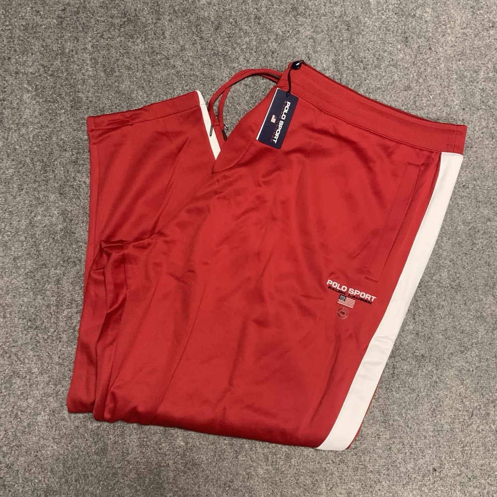 Polo Sport Ralph Lauren Track Pants 100% Polyester Red Men’s Size 6XB