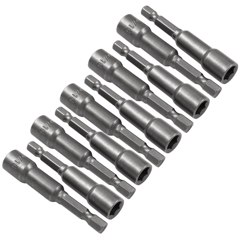 10 Pcs 5/16 Inch/ 8mm Hex Nut Driver Magnetic Extension Socket 5/16