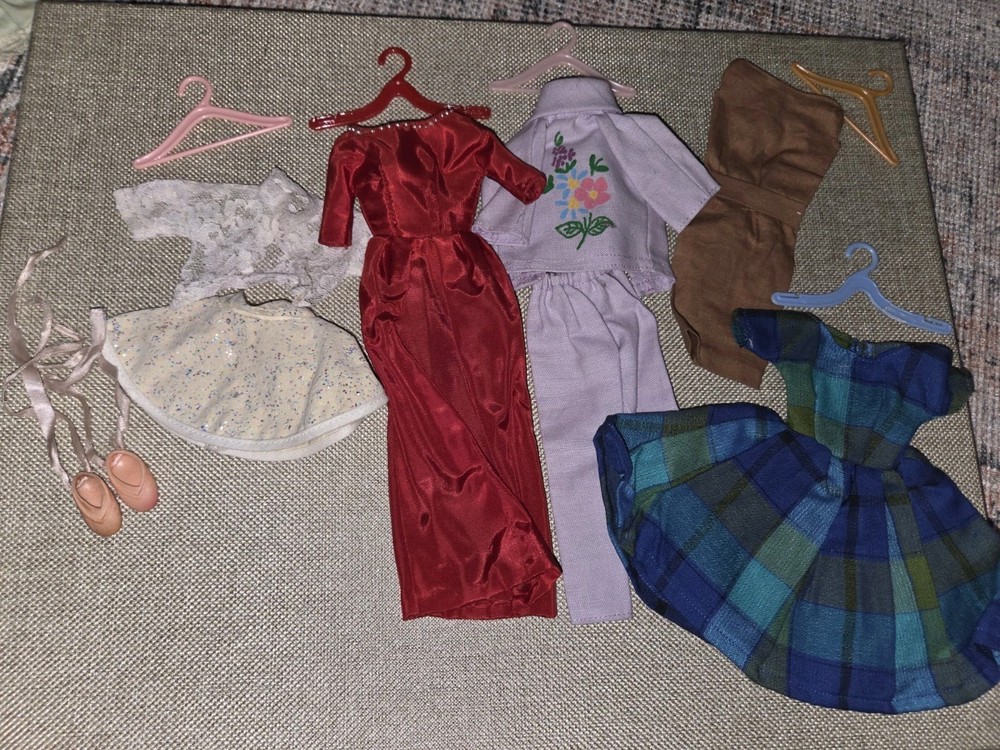 Lot Of 5 Vintage 1960’s Barbie Clothes IN GOOD CONDITION