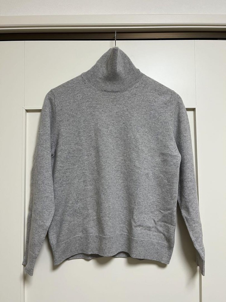 Burberry Cashmere Sweater Gray Turtleneck Size 58cm Pre-owned