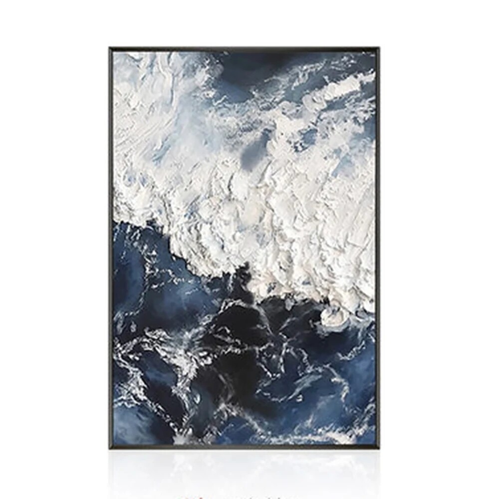 Handmade Abstract Canvas Painting Wave Picture Thick Oil Painting On Canvas