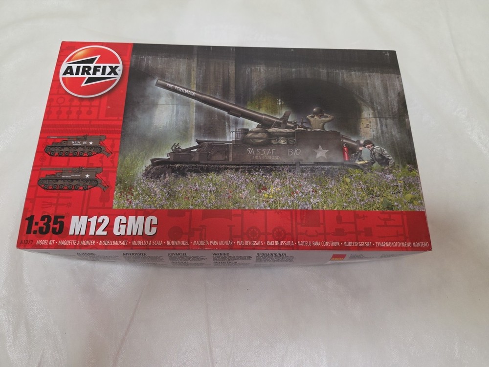 Airfix M12 Gmc Tank 1:35 Model Kit A1372 Persuader Usa Open Box Sealed Parts