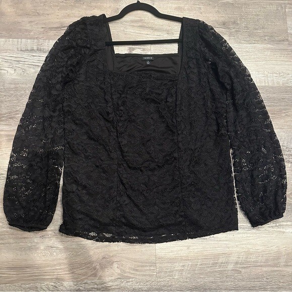 TORRID Lace Blouse Top Women Size 2X Long Sleeve Witch Goth Boho Whimsigoth