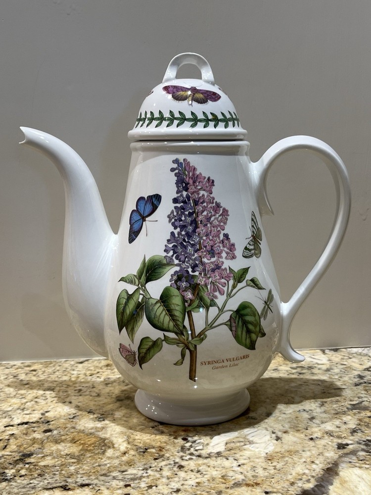 Vintage Portmeiron The Botanic Garden Lilac Coffee Pot Butterflies Britain