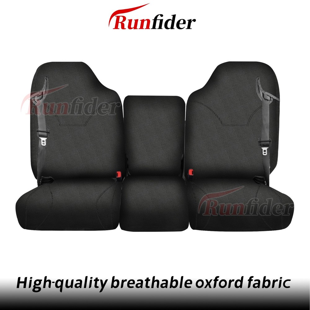 Dodge Ram 1500 2500 3500 1998-02, 40/20/40 Split Bench Seat Cover-Black