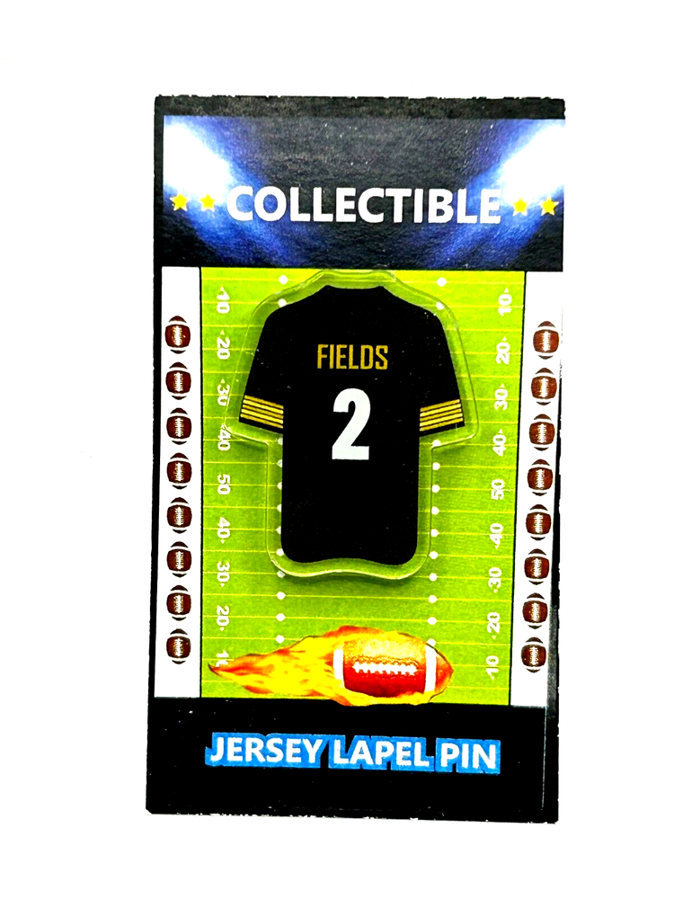 Pittsburgh Steelers Justin Fields jersey lapel pin classic collectible free shipping