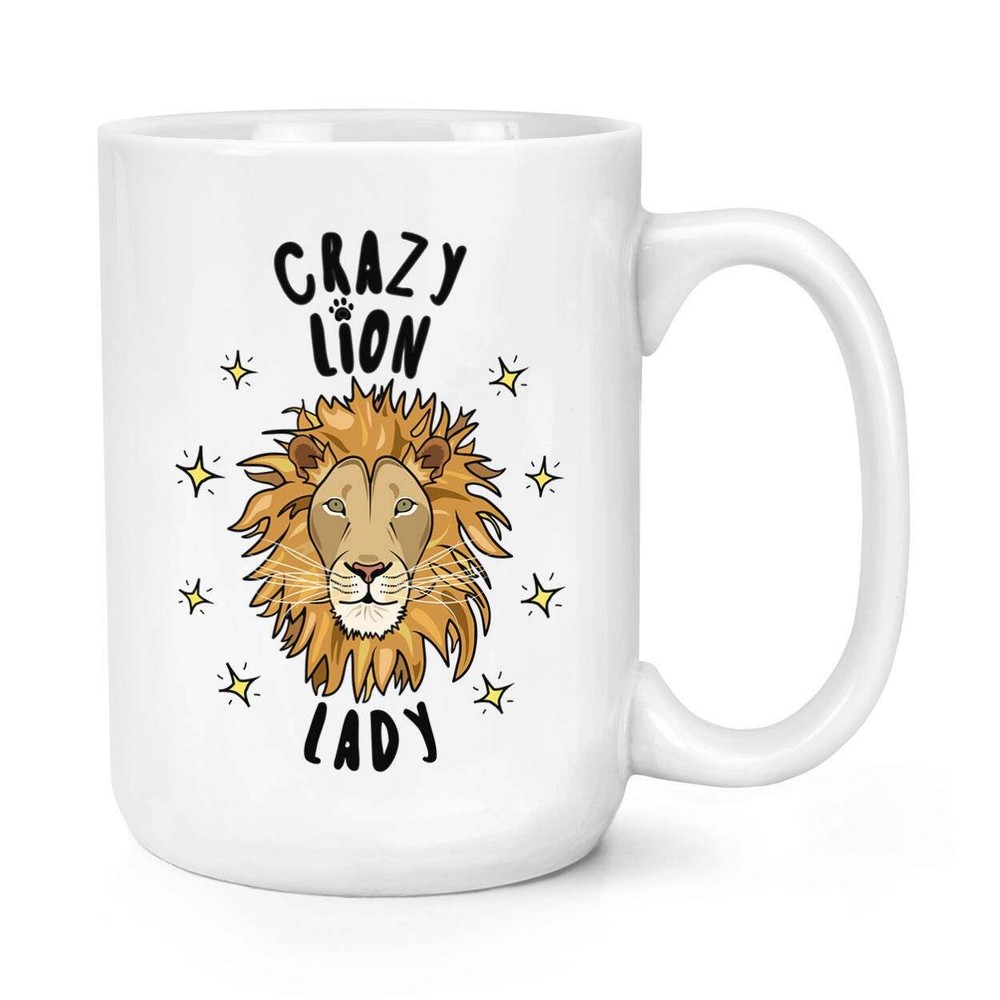 Crazy Lion Lady Stars Coffee Mug Coffee Cup Mug Large Mug Cup
