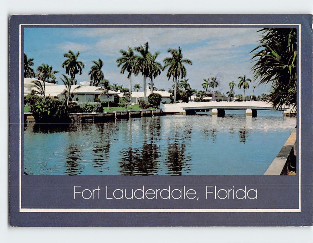 Postcard Inland Waterway Fort Lauderdale Florida USA