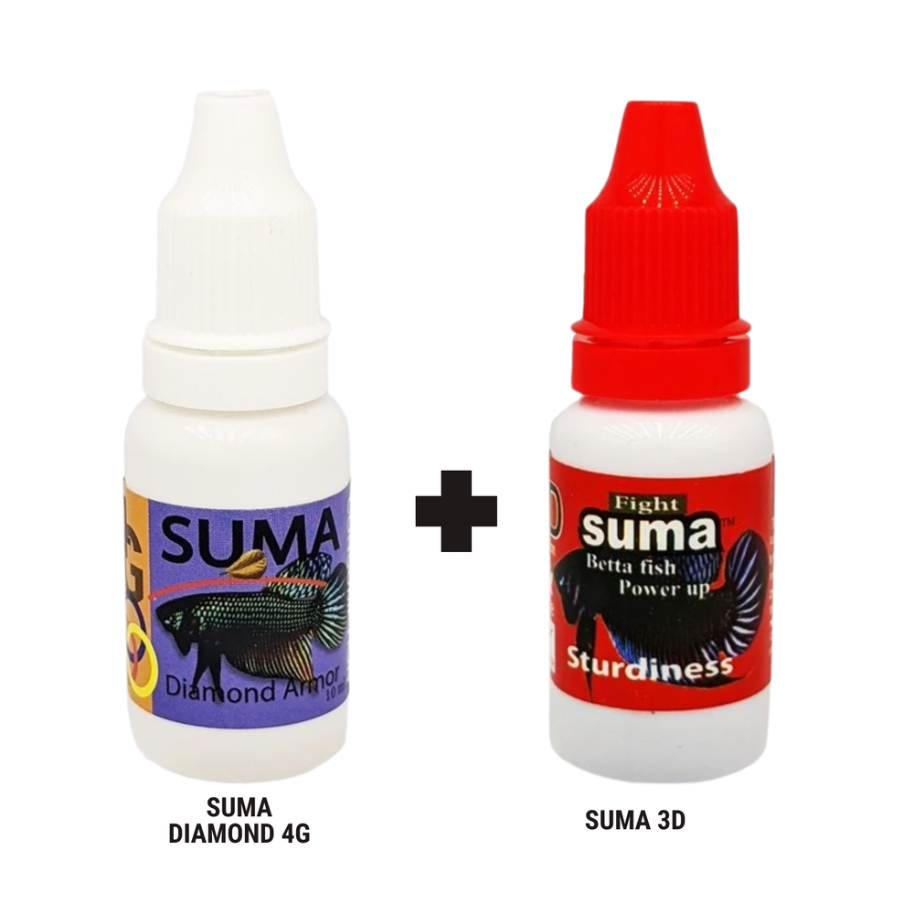 Diamond 4G + Suma 3D for Betta Fighting Fish Special Water Supplement