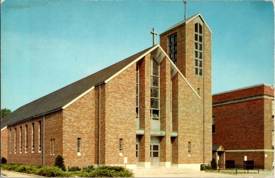 Batavia New York NY : CHURCH SCENE m/14 AZ9609