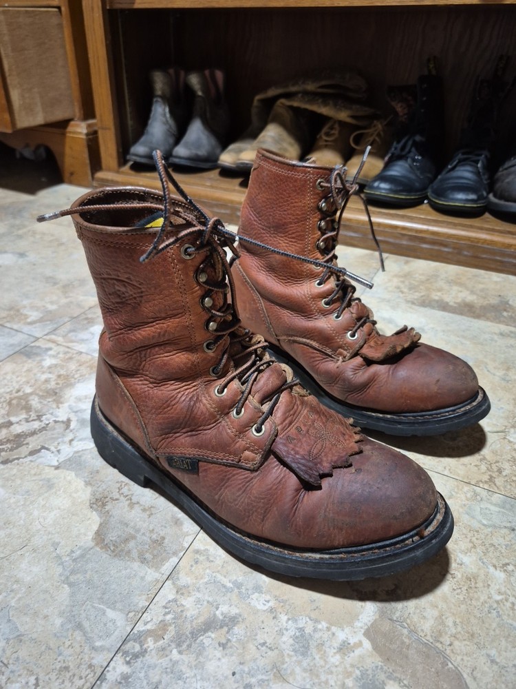 Ariat Men's Cascade Leather Steel Toe Work Boots Size 9D 37380