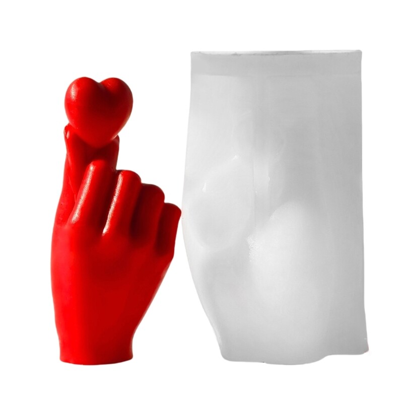 Flexible Silicone Mold for Romance Heart Finger Ornament and