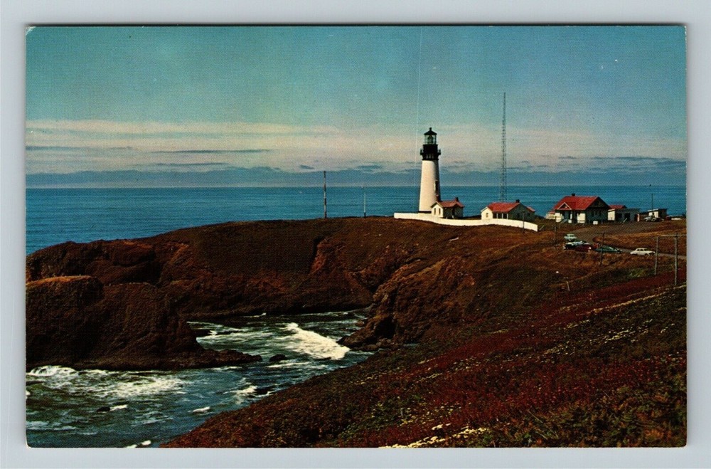 Newport OR-Oregon, Yaquina Head Lighthouse Vintage Souvenir Postcard