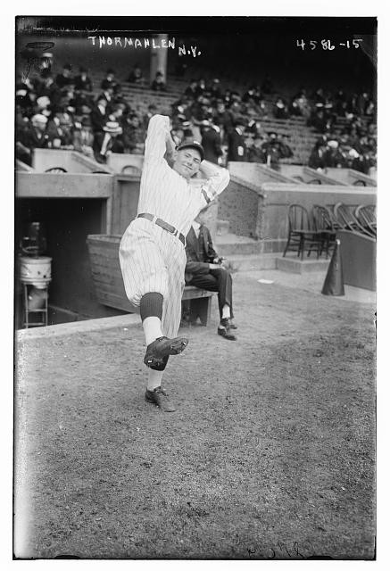 Photo:Hank Thormahlen New York Yankees 1918 Baseball Pitcher Stadium