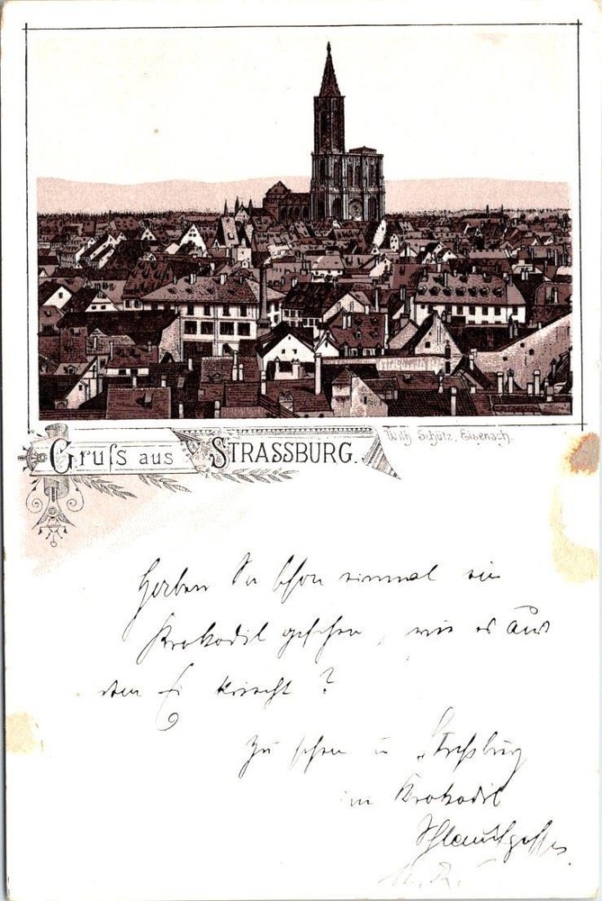 Gruss Aus STRASSBURG - STRASBOURG, France Postcard