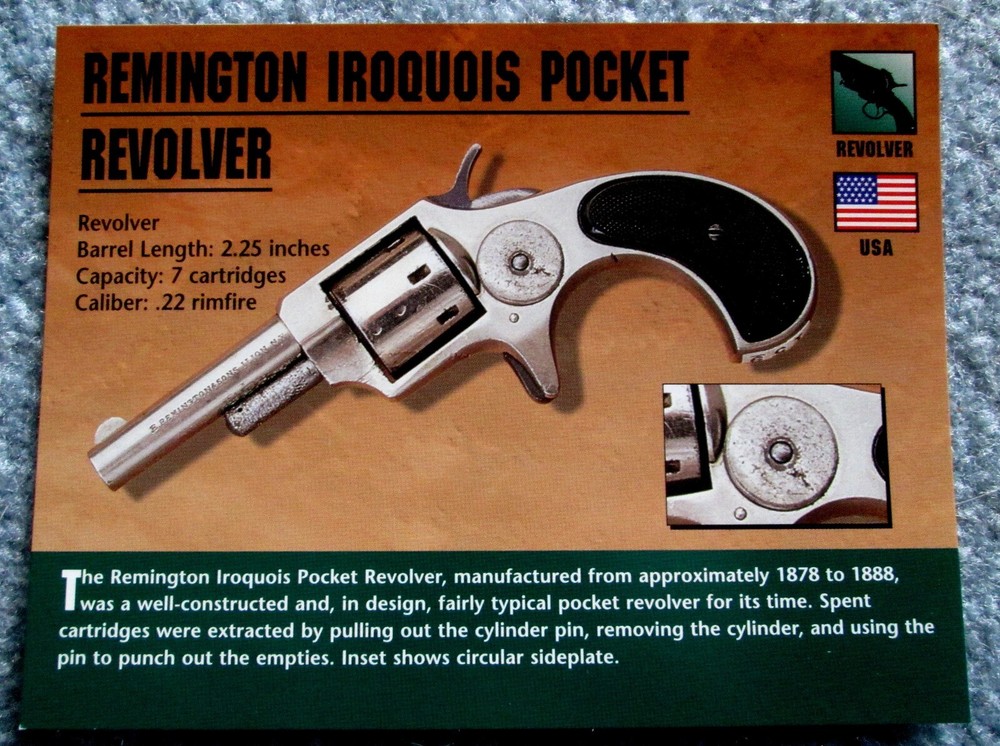 Remington Iroquois Pocket Revolver Classic Firearms Photo Card u