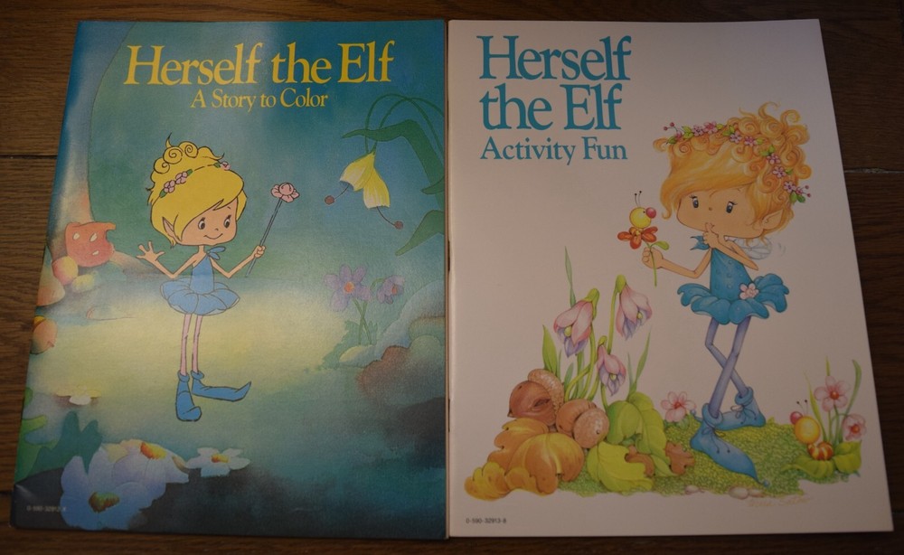 Vintage 1983 Herself the Elf A Story to Color Activity Fun Book Coloring Unused