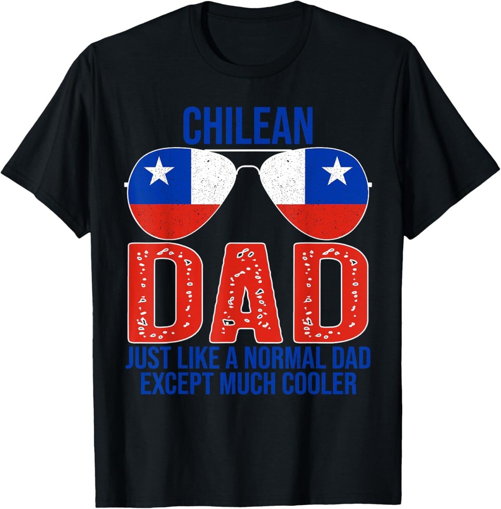 Vintage Chilean Flag Sunglasses Design T-Shirt or Hoodie for Dad  