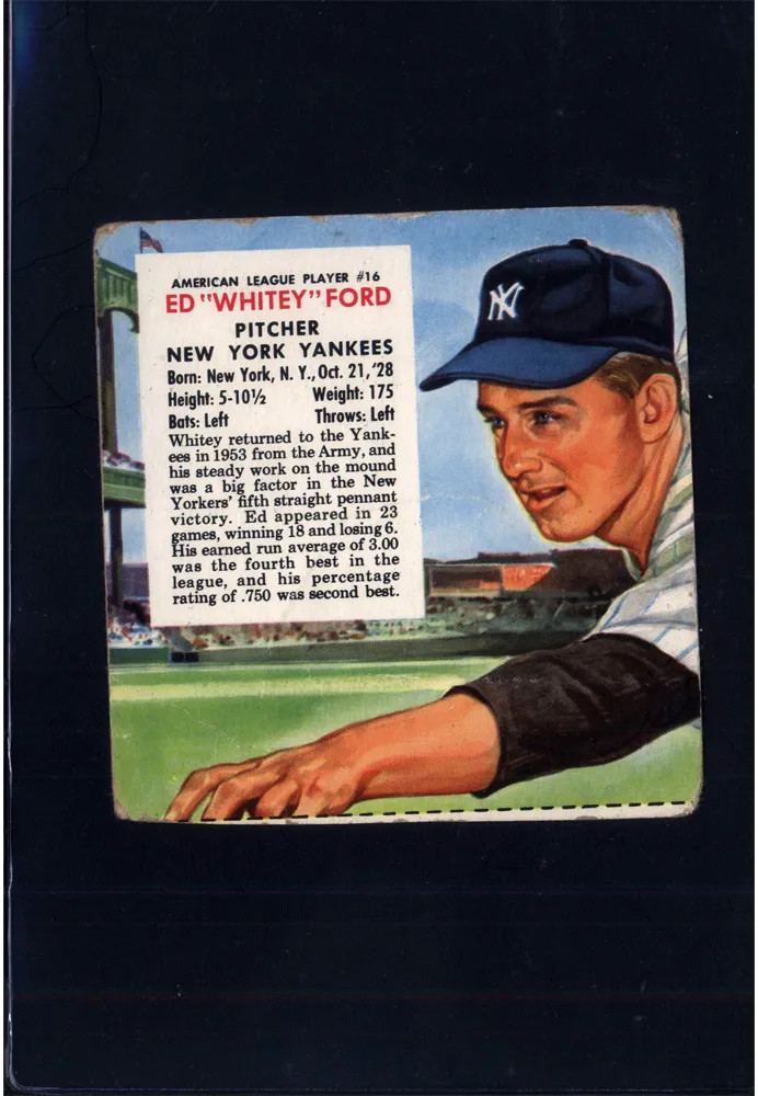 1954 Redman No Tab #16 Whitey Ford Yankees (GD) 012053
