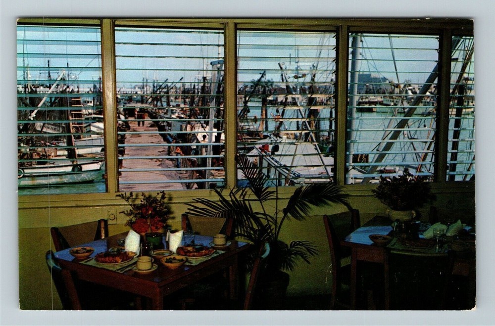 Key West FL-Florida, A & B Lobster House, Dining Room, Vintage Postcard