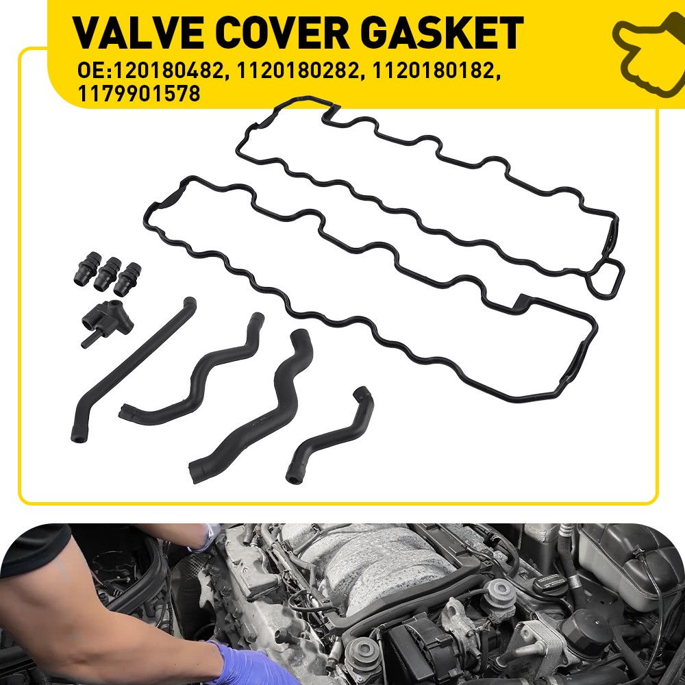 Valve Cover Gasket Kit For Mercedes C240 C280 C32 C320 E320 SLK320 2000-2005