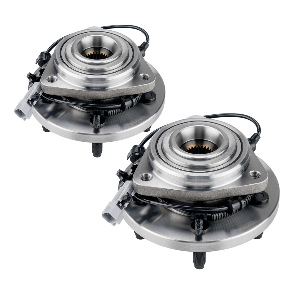 Front Wheel Hub Bearing Assembly Pair for 2007-2010 Jeep Wrangler 5-Lug ABS