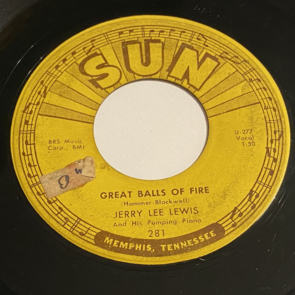 Jerry Lee Lewis: Great Balls Of Fire / You Win Again 45 - Sun - Rockabilly