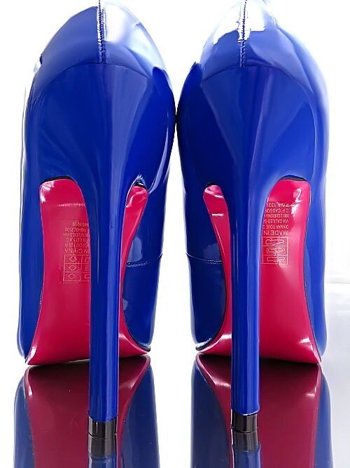 Diamantique classic blue high heels pumps size 35