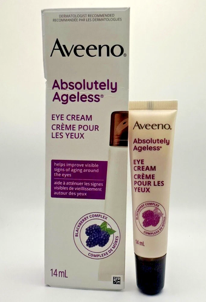 3X Aveeno Absolutely Ageless Eye Cream 0.5 oz non-comedogenic