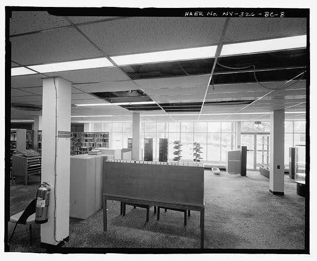 INTERIOR OF MAIN LIBRARY AREA. VIEW TO NORTH. - Plattsburgh Air Force Base,