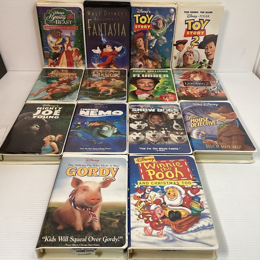 Vintage Walt Disney VHS Kids Movies Lot of 14 Tapes Pre-Owned
