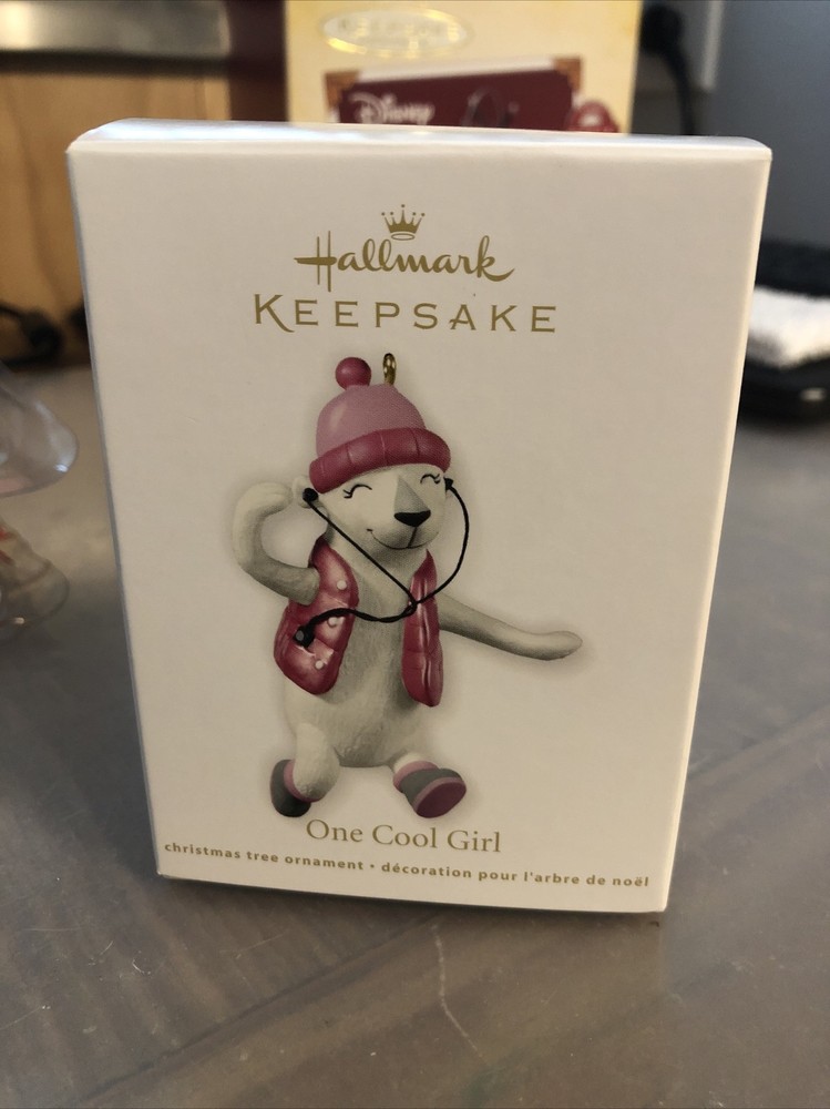 2012 Hallmark Keepsake Ornament One Cool Girl Polar Bear Christmas Tree Music