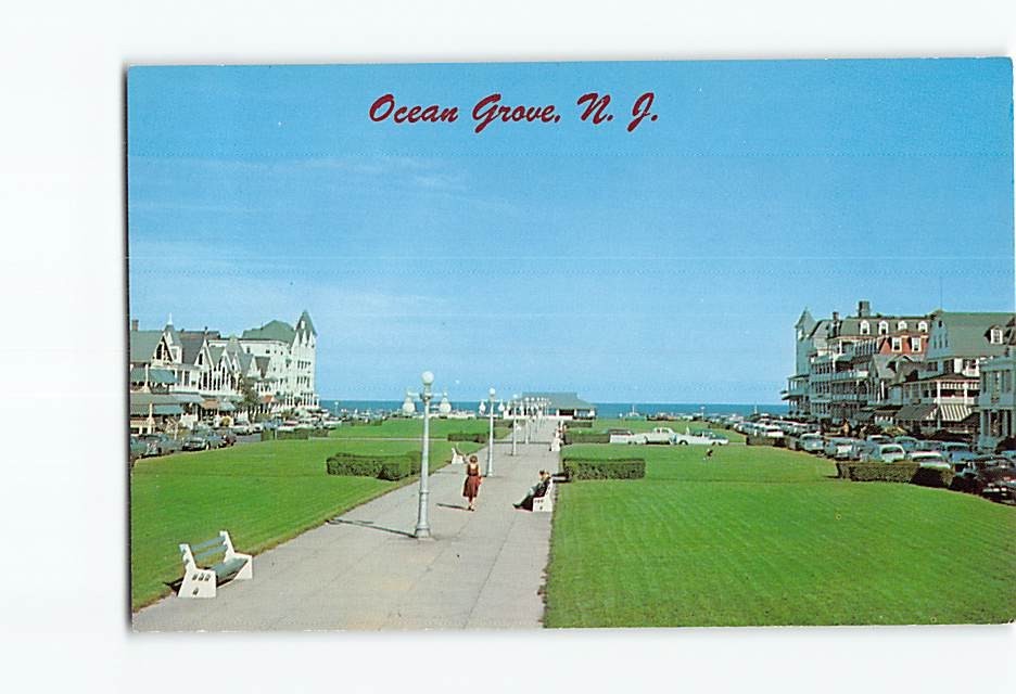 Postcard View of Pilgrim's Pathway Ocean Grove New Jersey USA