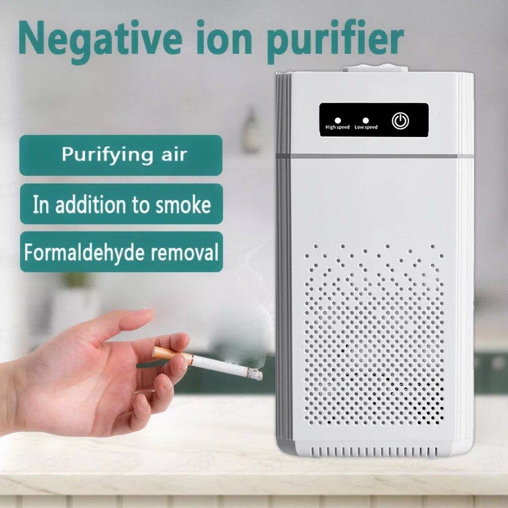 Air Purifier Office Desktop HEPA Filter Negative Ion Air Cleaner For Smoke Pets