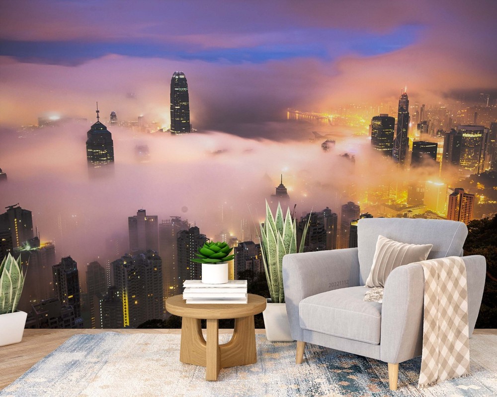3D City Night View Wall Murals Wallpaper Murals Wall Sticker