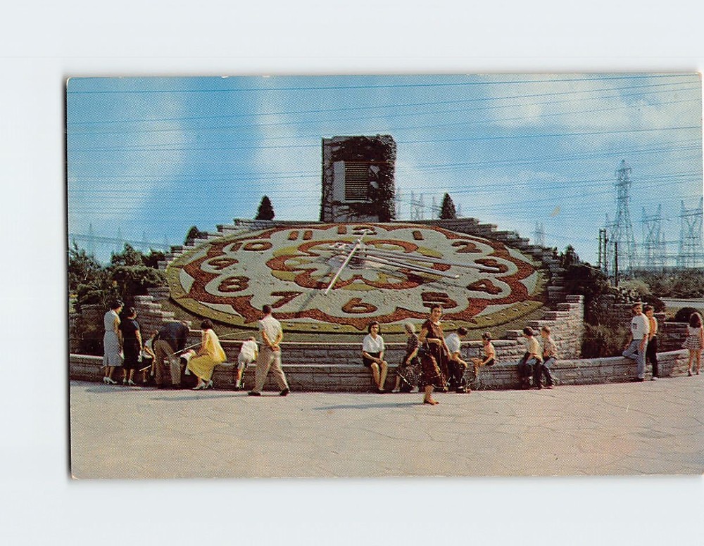 Postcard Floral Clock Niagara Falls Ontario Canada