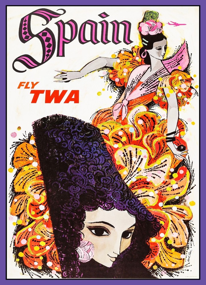 Decorative POSTER.Home room Interior art design.Spain Travel.Maja.Espa���_a.7116