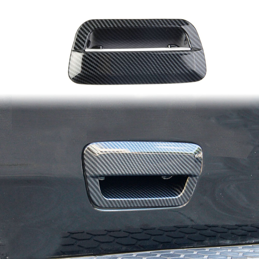 Carbon Fiber Style Rear Trunk Door Handle Bowl Cover Trim For Dodge Durango