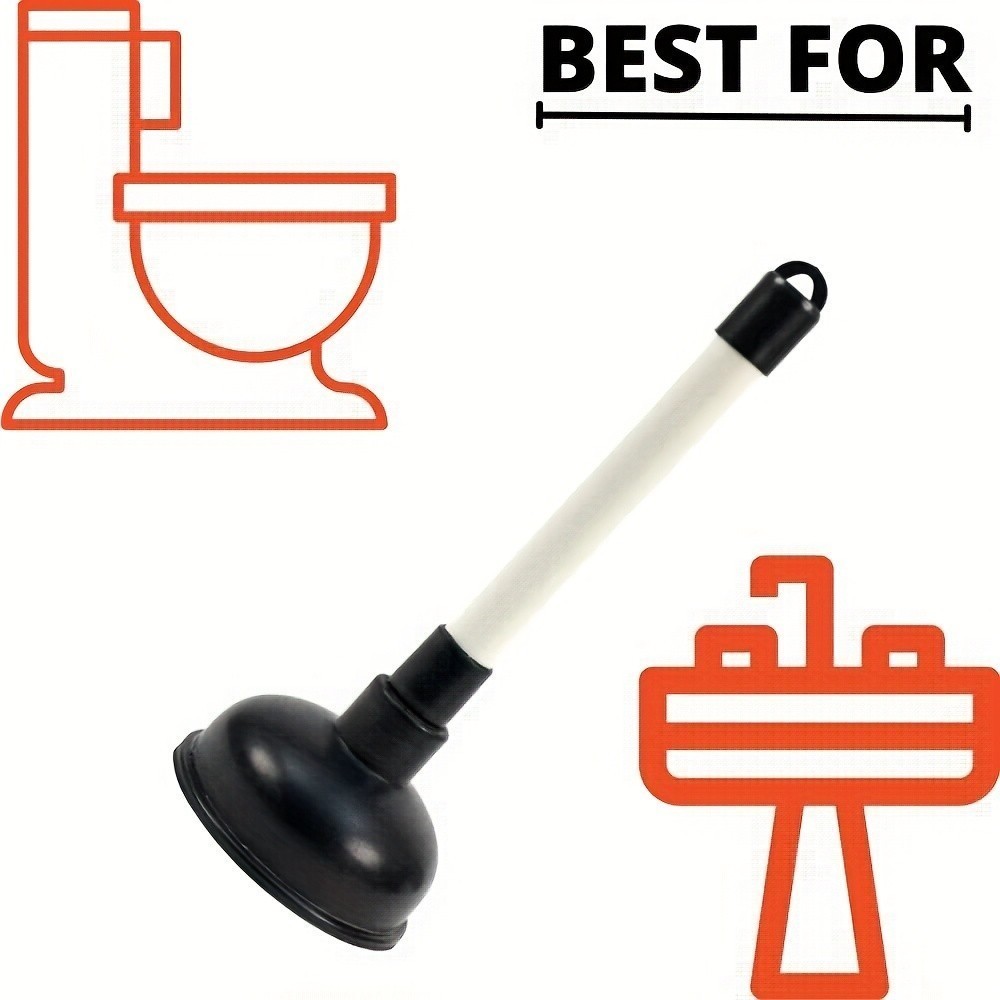 4'' Sink & Drain Plunger – Small Unclogger for Bathroom, Kitchen, Shower Drains