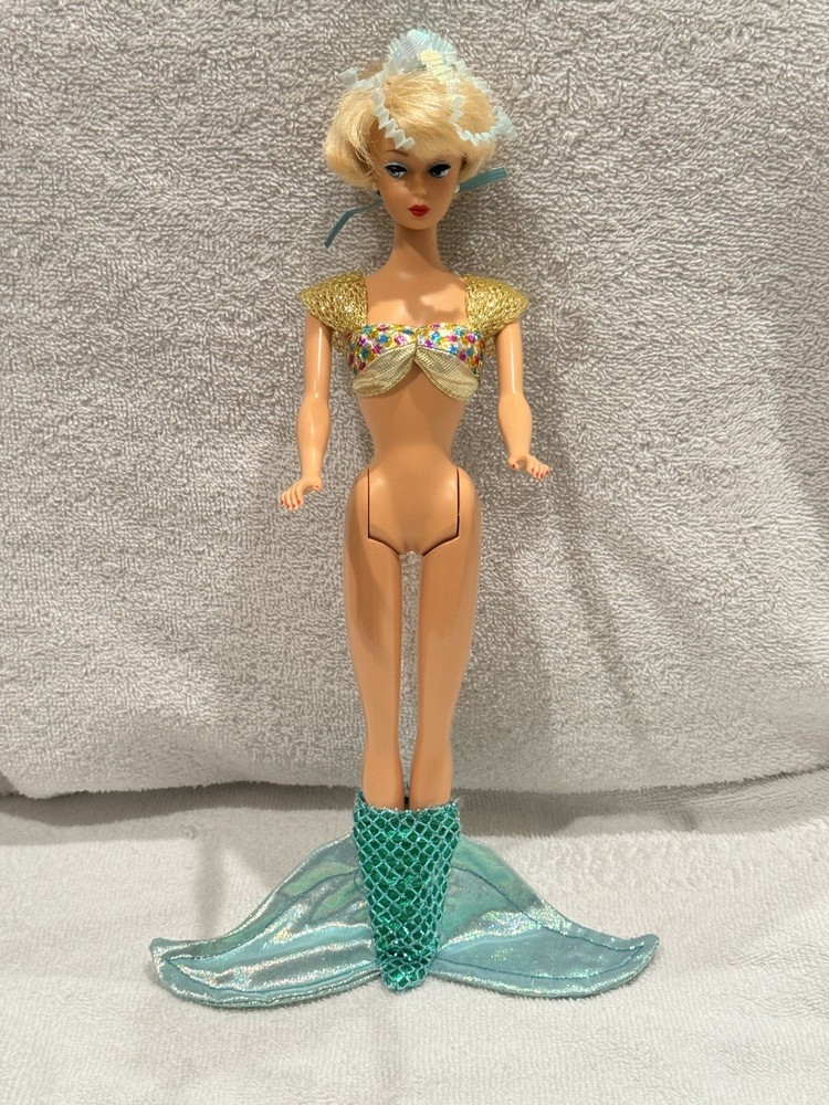 VTG 1995 MATTEL Barbie Jewel Hair Mermaid Gold Metallic Replacement BIKINI TOP