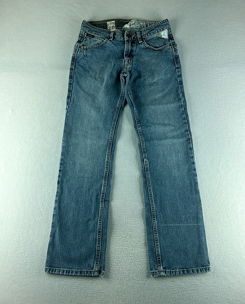 Liberated By Volcom Mens Jeans Blue Tag Size 28 (29x31) Bootcut Medium Wash