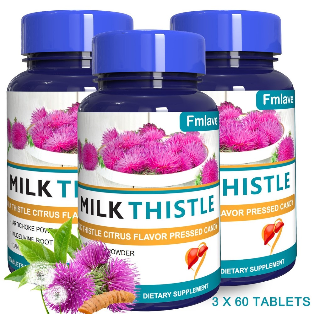 Liver Cleanse Detox Repair Formula w/Turmeric, Milk Thistle Dandelion 3pcs 180ct